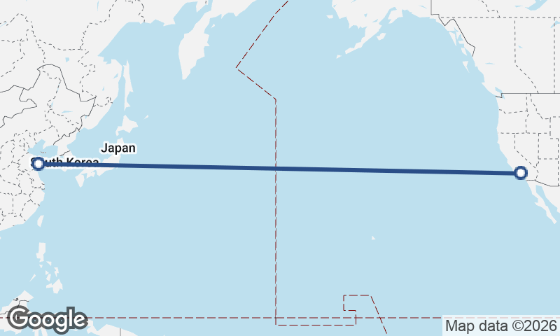 Qingdao to Los Angeles