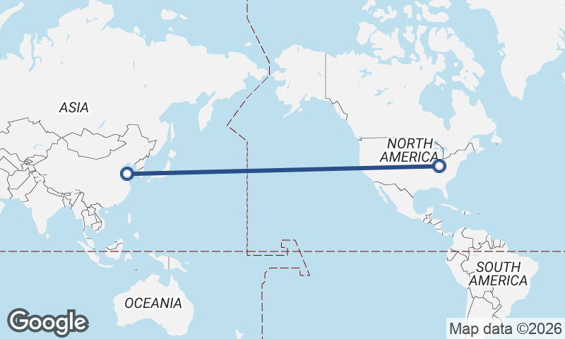 Qingdao to Cincinnati