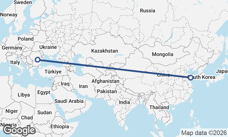 Qingdao to Bucharest