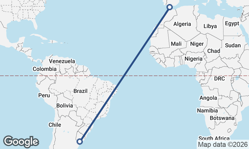 Algeciras to Montevideo