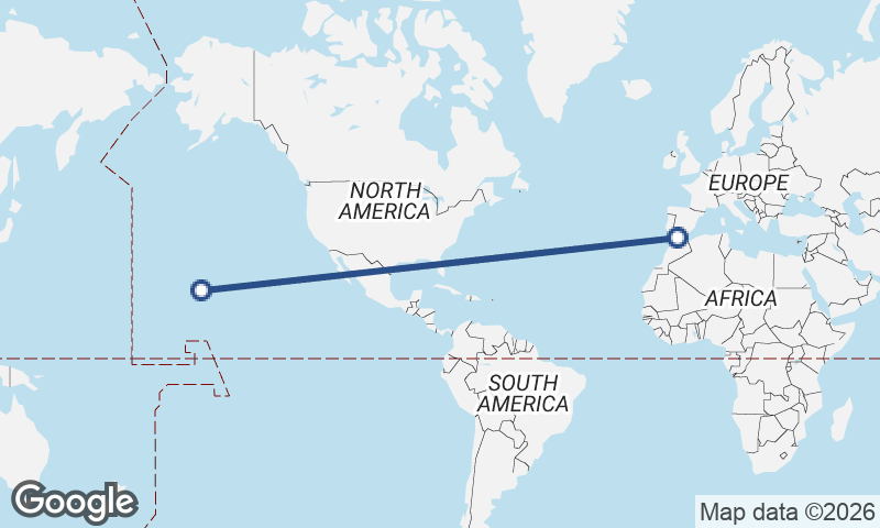 Algeciras to Honolulu