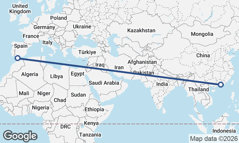 Algeciras to Shenzhen