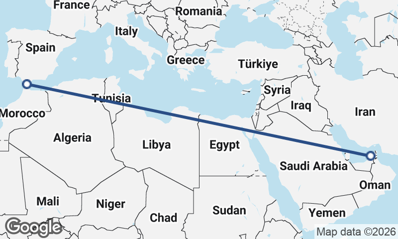 Algeciras to Dubai