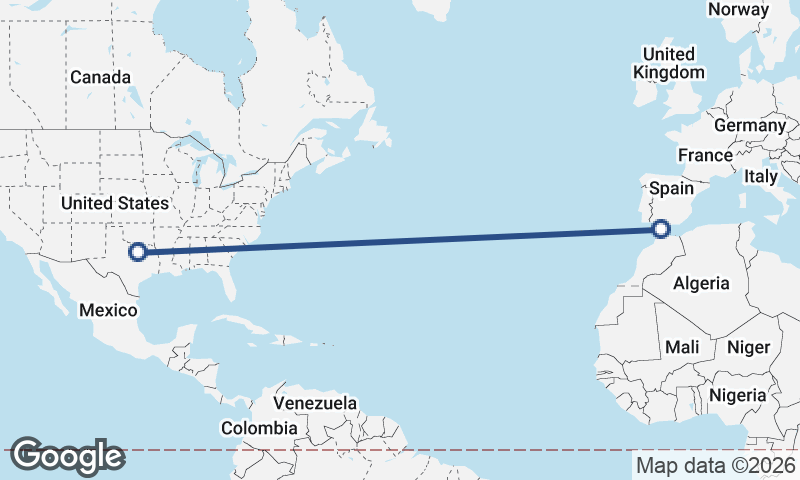 Algeciras to Fort Worth