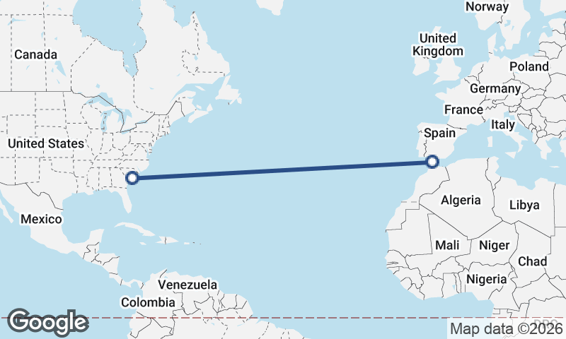 Algeciras to Charleston