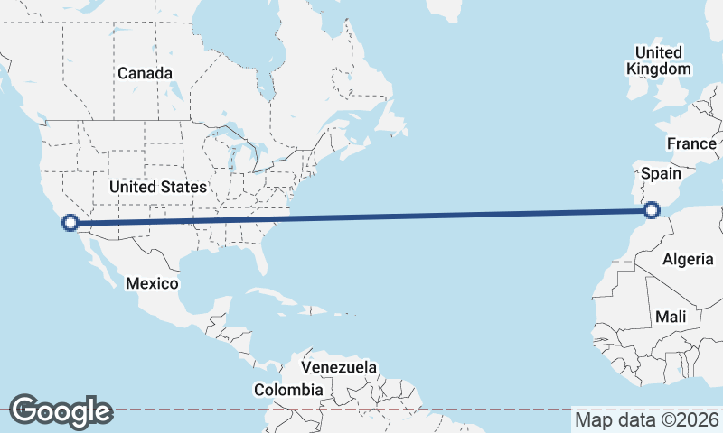 Algeciras to Los Angeles