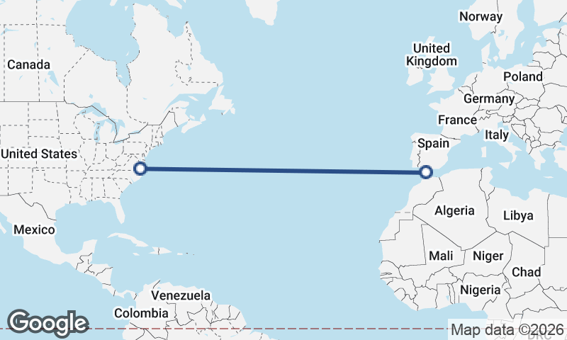 Algeciras to Norfolk