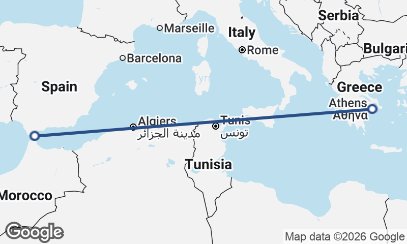 Algeciras to Athens