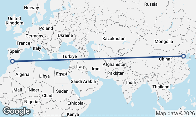 Algeciras to Tianjin