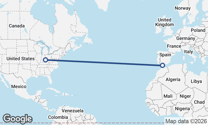 Algeciras to Cincinnati