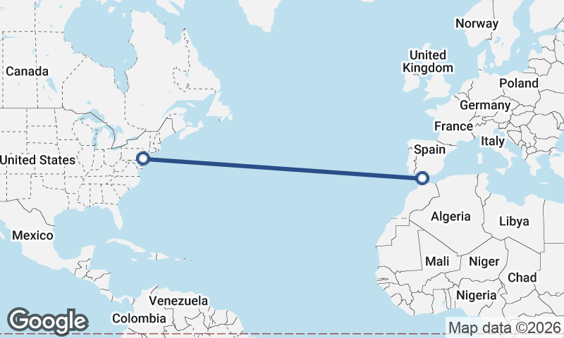 Algeciras to Philadelphia