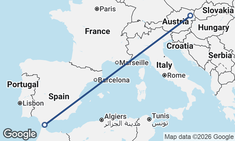 Algeciras to Vienna