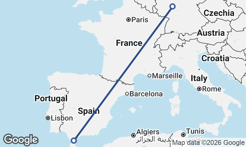 Algeciras to Frankfurt