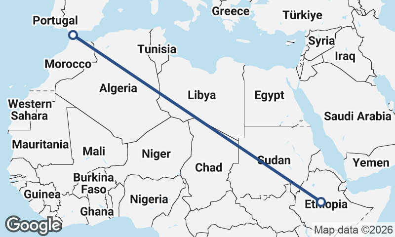 Algeciras to Addis Ababa