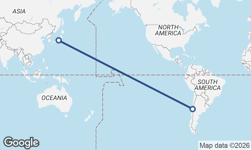 Japan to Chile