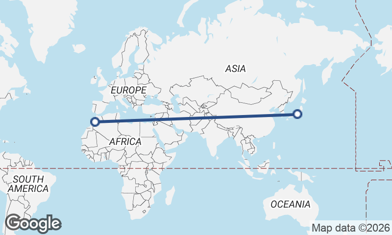 Japan to Morocco