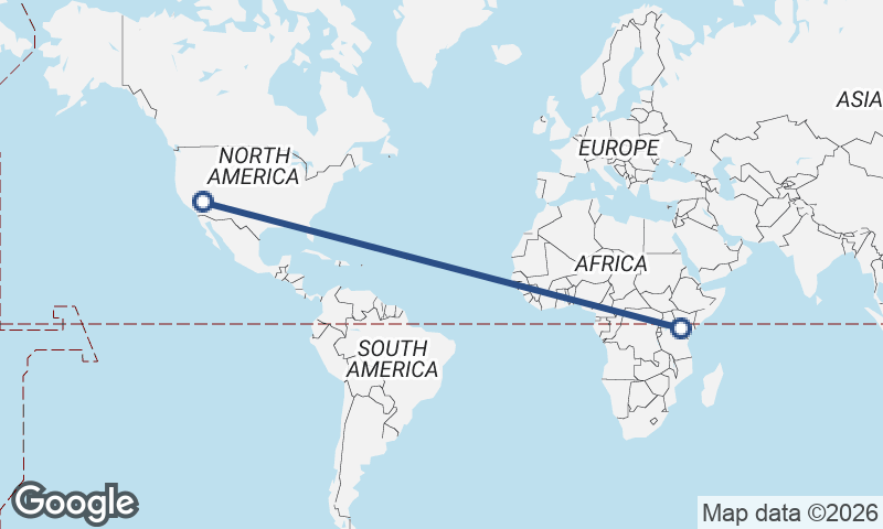 Las Vegas to Nairobi