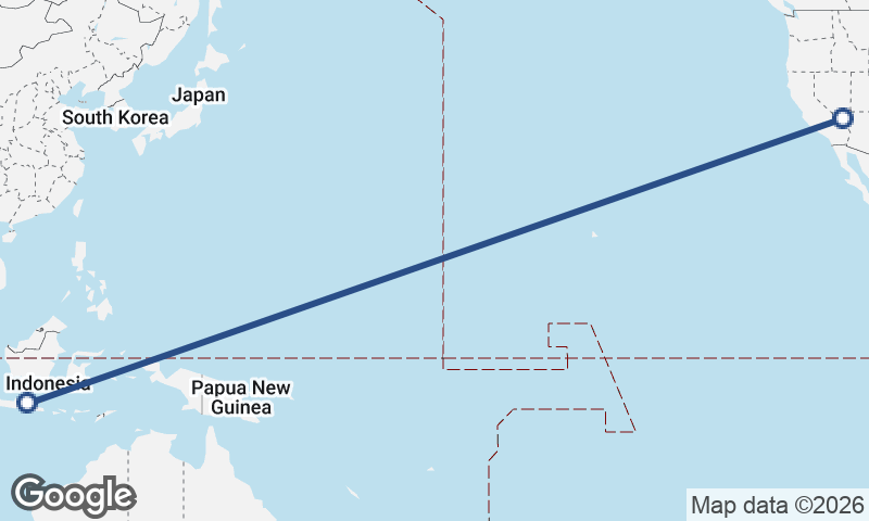 Las Vegas to Surabaya