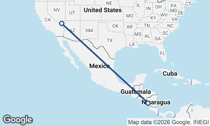 Las Vegas to Managua
