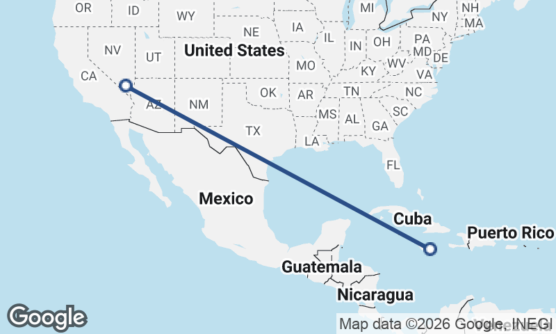 Las Vegas to Kingston