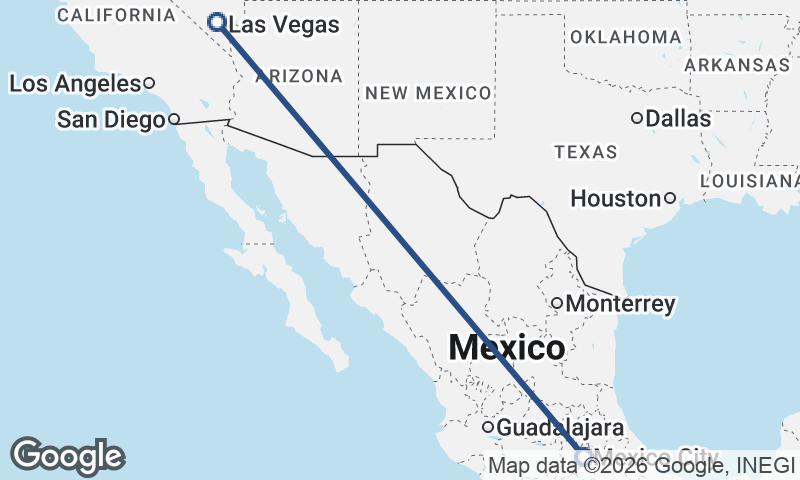 Las Vegas to Mexico City