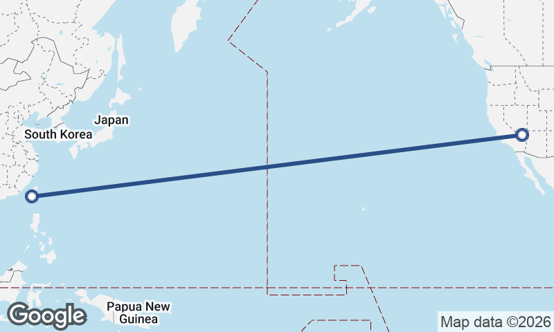 Las Vegas to Kaohsiung