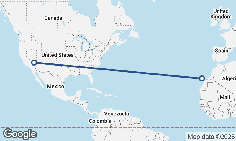 Las Vegas to Las Palmas de Gran Canaria