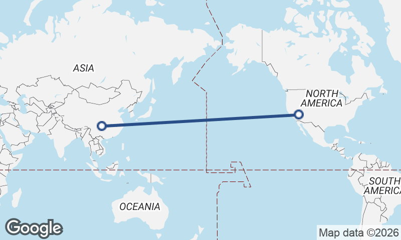 Las Vegas to Chongqing