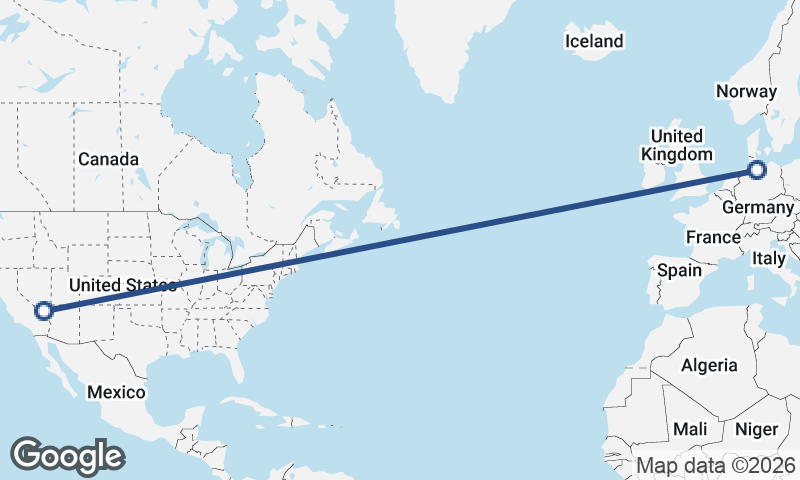 Las Vegas to Hamburg