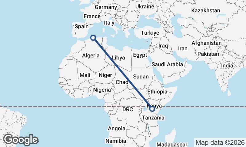 Algiers to Nairobi