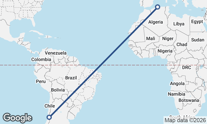 Algiers to Santiago