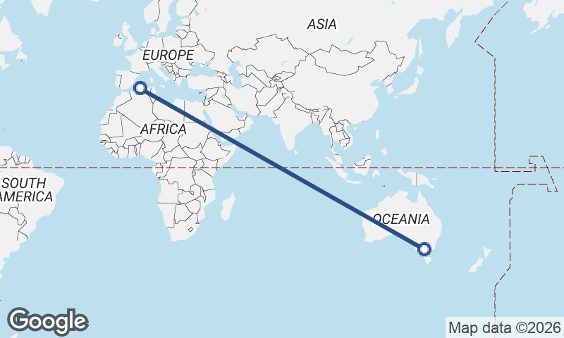 Algiers to Melbourne