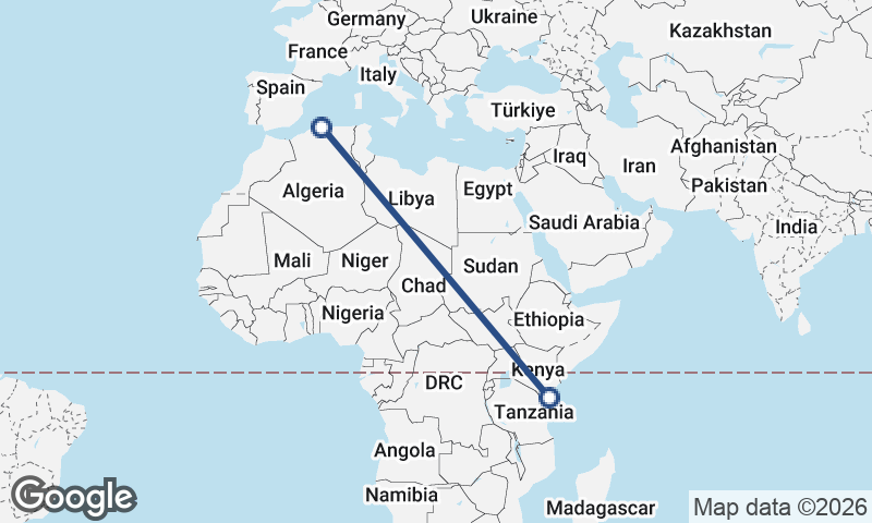 Algiers to Mombasa