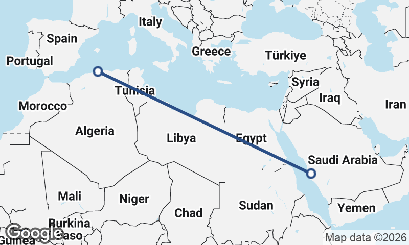 Algiers to Mecca