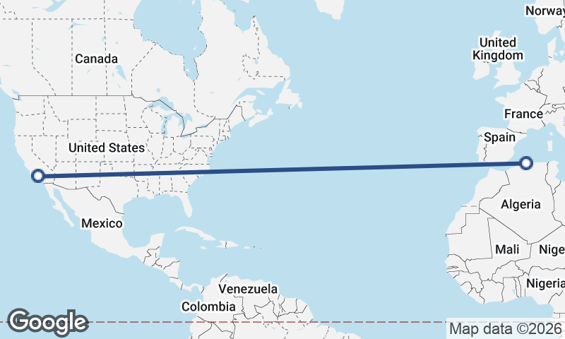 Algiers to Los Angeles