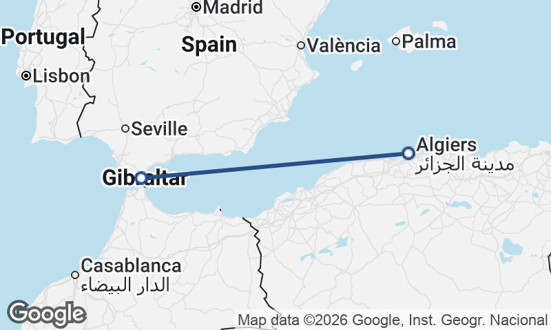 Algiers to Algeciras