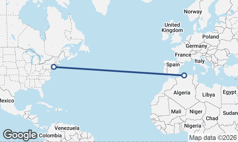 Algiers to New York
