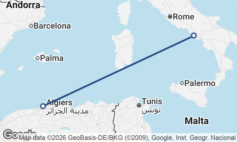 Algiers to Naples