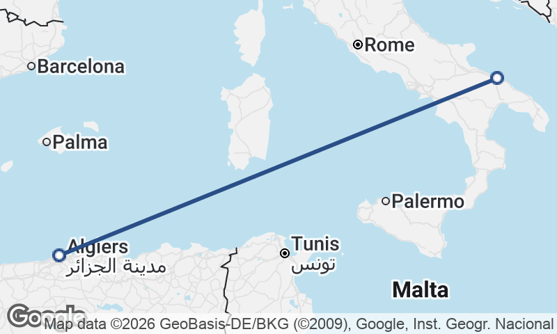 Algiers to Bari