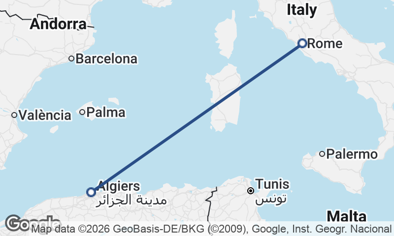 Algiers to Rome