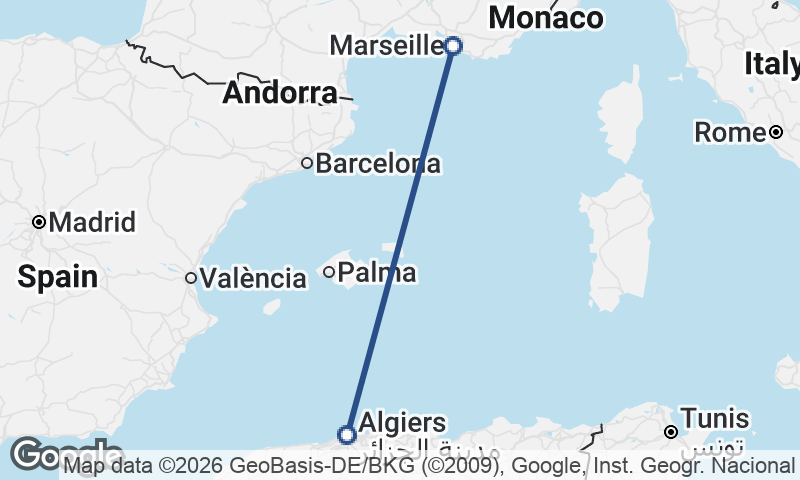 Algiers to Marseille