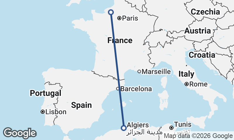 Algiers to Rouen