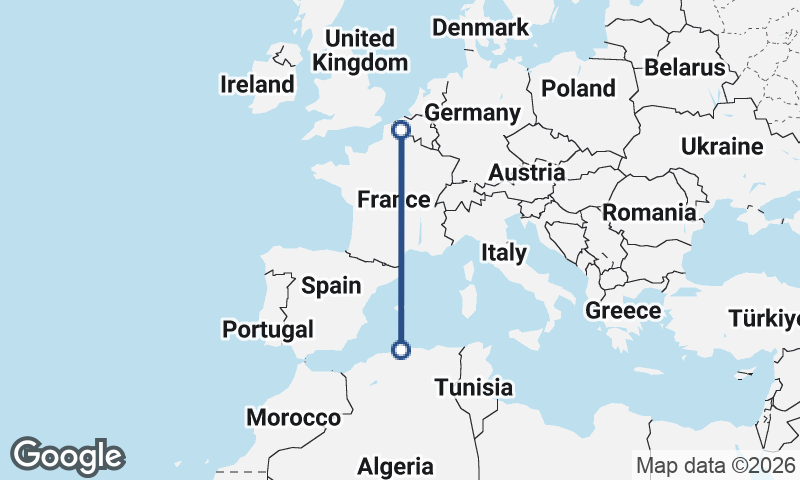Algiers to Lille