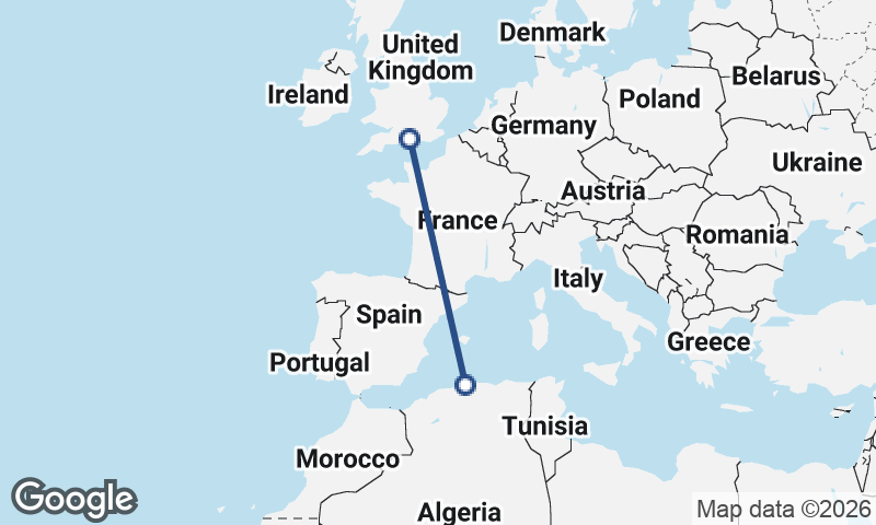 Algiers to Southampton