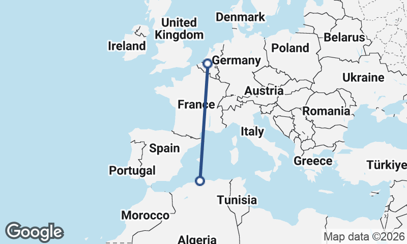 Algiers to Antwerp