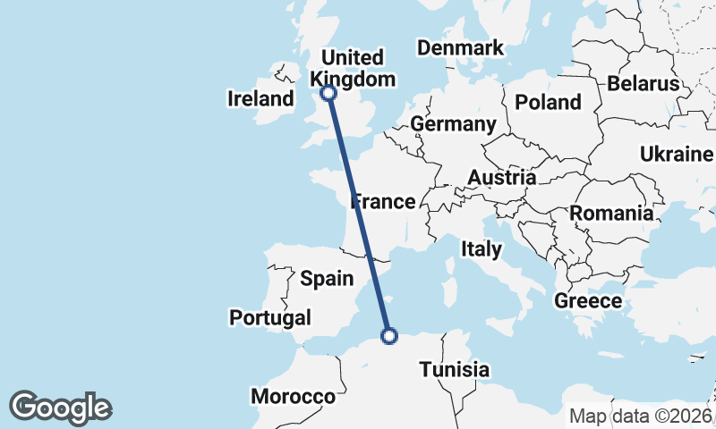 Algiers to Liverpool