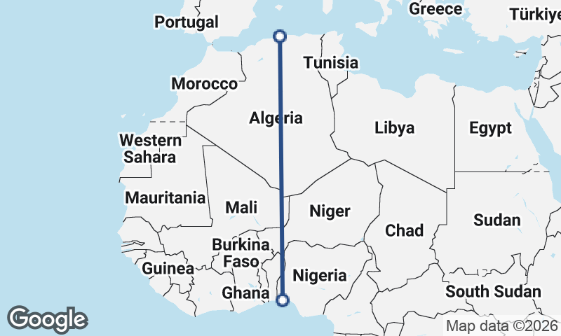 Algiers to Lagos