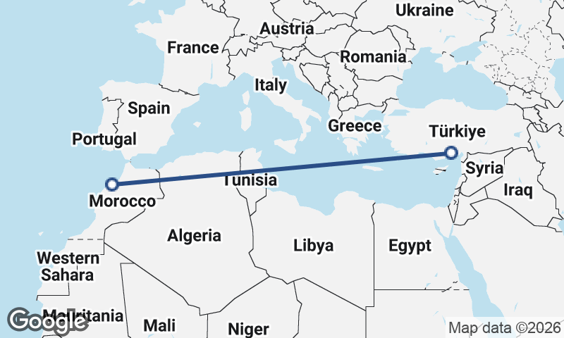 Mersin to Casablanca