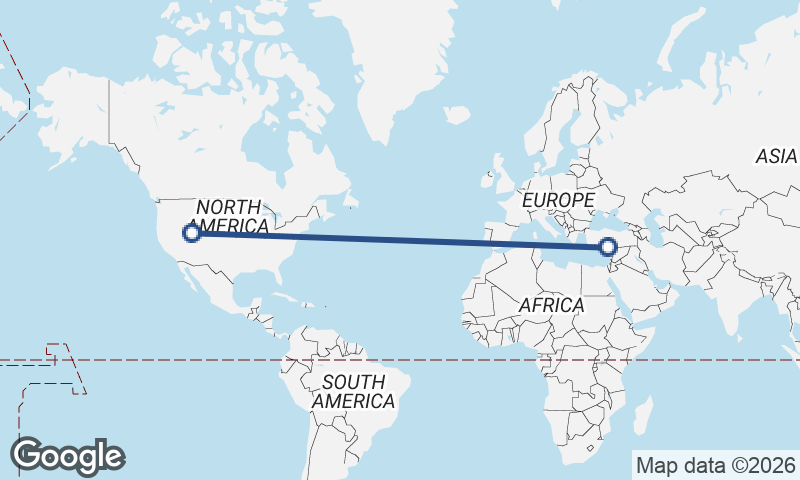 Mersin to Salt Lake City
