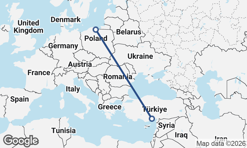 Mersin to Gdańsk